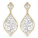 0.36 ct Round Cut Diamond Pave Dangling Drop Fashion Earrings in 14k Yellow Gold 0.36 ct Round Cut Diamond Pave Dangling Drop Fashion Earrings in 14k Yellow Gold