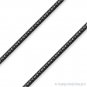 0.7mm Diamond-Cut Link Snake Chain Necklace .925 Sterling Silver & Black Rhodium