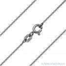 1mm Rolo Link Cable Chain Necklace in Black Gunmetal .925 Italy Sterling Silver 1mm Rolo Link Cable Chain Necklace in Black Gunmetal .925 Italy Sterling Silver