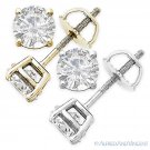 Forever Brilliant 6.00 ct Round Cut Moissanite 14k Gold Screwback Stud Earrings Forever Brilliant 6.00 ct Round Cut Moissanite 14k Gold Screwback Stud Earrings