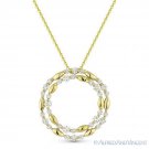 0.74 ct Diamond Cluster Circle-Stack Pendant & Chain Necklace in 14k Yellow Gold 0.74 ct Diamond Cluster Circle-Stack Pendant & Chain Necklace in 14k Yellow Gold