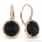 12.91 ct Smoky Topaz Diamond Halo 14k Rose Gold Leverback Dangling Drop Earrings 12.91 ct Smoky Topaz Diamond Halo 14k Rose Gold Leverback Dangling Drop Earrings