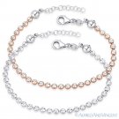 3.5mm Diamond-Cut Bezel Bead Link Italian Chain Bracelet in .925 Sterling Silver 3.5mm Diamond-Cut Bezel Bead Link Italian Chain Bracelet in .925 Sterling Silver