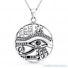 Eye of Horus Egyptian Udjat Wedjat .925 Sterling Silver Egypt Luck Charm Pendant Eye of Horus Egyptian Udjat Wedjat .925 Sterling Silver Egypt Luck Charm Pendant