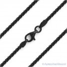 2.1mm Roc Link Italian Chain Necklace 925 Italy Sterling Silver w/ Black Rhodium 2.1mm Roc Link Italian Chain Necklace 925 Italy Sterling Silver w/ Black Rhodium