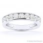 Forever Brilliant GHI Round Cut Moissanite 14k White Gold 10-Stone Wedding Band