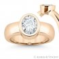 Forever Classic Oval Cut Moissanite Solitaire Engagement Ring in 14k Rose Gold