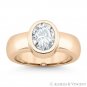 Forever Classic Oval Cut Moissanite Solitaire Engagement Ring in 14k Rose Gold