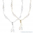 Genuine Swaorvski 8.2mm Crystal Element Beaded Necklace 14k Yellow or White Gold Genuine Swaorvski 8.2mm Crystal Element Beaded Necklace 14k Yellow or White Gold