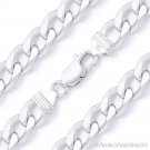 11mm Cuban / Curb Link Italian Chain Bracelet in Solid Italy 925 Sterling Silver 11mm Cuban / Curb Link Italian Chain Bracelet in Solid Italy 925 Sterling Silver