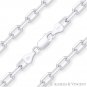 5.5mm D-Cut Anchor Cable Link Italian .925 Italy Sterling Silver Chain Bracelet