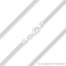 1.6mm .925 Italy Sterling Silver G160 Flexible Snake Link Italian Chain Necklace 1.6mm .925 Italy Sterling Silver G160 Flexible Snake Link Italian Chain Necklace