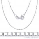 1.2mm Classic Box Link Italian Chain Necklace in Solid 925 Italy Sterling Silver 1.2mm Classic Box Link Italian Chain Necklace in Solid 925 Italy Sterling Silver
