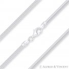 2.4mm .925 Italy Sterling Silver G240 Flexible Snake Link Italian Chain Bracelet