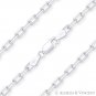 3.7mm Anchor Link Italian Cable Solid .925 Italy Sterling Silver Chain Necklace