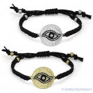 Evil Eye Luck Charm Greek Turkish Nazar Hamsa Judaica Kabbalah Macrame Bracelet