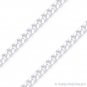 Solid Italy .925 Sterling Silver 2.1mm Cuban / Curb Link Italian Chain Bracelet