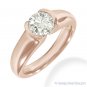 Round Cut Forever ONE D-E-F Moissanite 14k Rose Gold Solitaire Engagement Ring