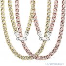 2-Tone Sterling Silver & 14k 5.7mm Link Rombo Chain Double-Curb Cuban Necklace 2-Tone Sterling Silver & 14k 5.7mm Link Rombo Chain Double-Curb Cuban Necklace