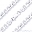 5.5mm Cuban / Curb Link Italian Chain Solid .925 Italy Sterling Silver Bracelet 5.5mm Cuban / Curb Link Italian Chain Solid .925 Italy Sterling Silver Bracelet