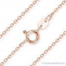 .925 Sterling Silver & 14k Rose Gold 1mm Rolo Cable Link Italian Chain Necklace .925 Sterling Silver & 14k Rose Gold 1mm Rolo Cable Link Italian Chain Necklace