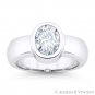 Forever Classic Oval Cut Moissanite Solitaire Engagement Ring in 14k White Gold