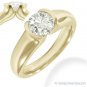 Round Cut Forever ONE D-E-F Moissanite 14k Yellow Gold Solitaire Engagement Ring