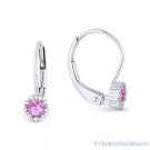 0.32ct Lab-Sapphire Diamond 14k White Gold Dangling Drop Leverback Baby Earrings 0.32ct Lab-Sapphire Diamond 14k White Gold Dangling Drop Leverback Baby Earrings
