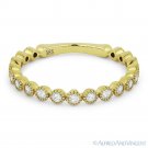 0.42ct Round Cut Diamond Wedding Band 14k Yellow Gold Stackable Anniversary Ring 0.42ct Round Cut Diamond Wedding Band 14k Yellow Gold Stackable Anniversary Ring