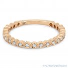 0.15ct Round Cut Diamond Wedding Band 14k Rose Gold Stackable Anniversary Ring 0.15ct Round Cut Diamond Wedding Band 14k Rose Gold Stackable Anniversary Ring