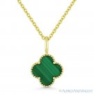 0.81 ct Malachite 4-Leaf Flower Charm 14k Yellow Gold Fashion Pendant & Necklace 0.81 ct Malachite 4-Leaf Flower Charm 14k Yellow Gold Fashion Pendant & Necklace