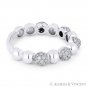 0.39 ct Round Diamond Pave Ball Stackable Band Right-Hand Ring in 14k White Gold