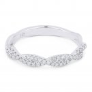 0.25 ct Round Diamond Anniversary Band Stackable 14k White Gold Right-Hand Ring 0.25 ct Round Diamond Anniversary Band Stackable 14k White Gold Right-Hand Ring