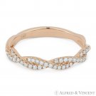 0.25ct Round Diamond Anniversary Band Stackable Right-Hand Ring in 14k Rose Gold 0.25ct Round Diamond Anniversary Band Stackable Right-Hand Ring in 14k Rose Gold