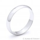 4mm Plain Dome Wedding Band in Plain Solid 925 Sterling Silver - Men's / Women's 4mm Plain Dome Wedding Band in Plain Solid 925 Sterling Silver - Men's / Women's