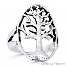 Tree-of-Life / Knowledge Etz Chaim Charm Oxidized Solid 925 Sterling Silver Ring Tree-of-Life / Knowledge Etz Chaim Charm Oxidized Solid 925 Sterling Silver Ring