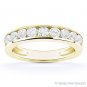 Forever Brilliant GHI Round Cut Moissanite 14k Yellow Gold 10-Stone Wedding Band