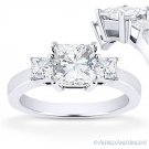 Forever ONE DEF Square Cut Moissanite 3-Stone Engagement Ring in 14k White Gold Forever ONE DEF Square Cut Moissanite 3-Stone Engagement Ring in 14k White Gold