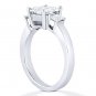 Forever ONE DEF Square Cut Moissanite 3-Stone Engagement Ring in 14k White Gold