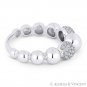 0.33ct Round Diamond Pave Ball Stackable Band Right-Hand Ring in 14k White Gold