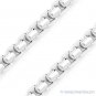3mm Round Box Link Heavy Chain Necklace in .925 Italy Sterling Silver w/ Rhodium