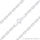 2.8mm D-Cut Anchor Cable Link Italian .925 Italy Sterling Silver Chain Necklace 2.8mm D-Cut Anchor Cable Link Italian .925 Italy Sterling Silver Chain Necklace