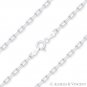 2.8mm D-Cut Anchor Cable Link Italian .925 Italy Sterling Silver Chain Necklace