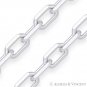 2.8mm D-Cut Anchor Cable Link Italian .925 Italy Sterling Silver Chain Necklace