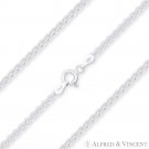 1.8mm Wheat Link Italian Spiga Chain Necklace in Solid 925 Italy Sterling Silver 1.8mm Wheat Link Italian Spiga Chain Necklace in Solid 925 Italy Sterling Silver