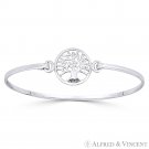 Tree-of-Life 16mm Charm Cuff Bangle Wristband Solid 925 Sterling Silver Bracelet Tree-of-Life 16mm Charm Cuff Bangle Wristband Solid 925 Sterling Silver Bracelet
