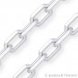 1.2mm Thin D-Cut Anchor Cable Link Chain Necklace in Italy .925 Sterling Silver