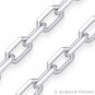 1.6mm D-Cut Anchor Cable Link 925 Italy Sterling Silver & Rhodium Chain Necklace