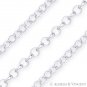3.2mm Open Rolo Circle Cable Link Italian Chain Necklace in .925 Sterling Silver