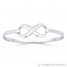 Infinity Symbol / Figure 8 Luck Charm Bangle Solid .925 Sterling Silver Bracelet Infinity Symbol / Figure 8 Luck Charm Bangle Solid .925 Sterling Silver Bracelet